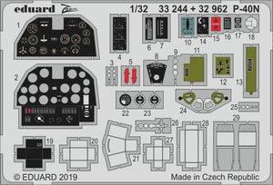 Eduard 32962 P-40N interior 1/32 TRUMPETER