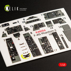KELIK K48056 F-4G INTERIOR 3D DECALS FOR MENG KIT 1/48 – Bild 2