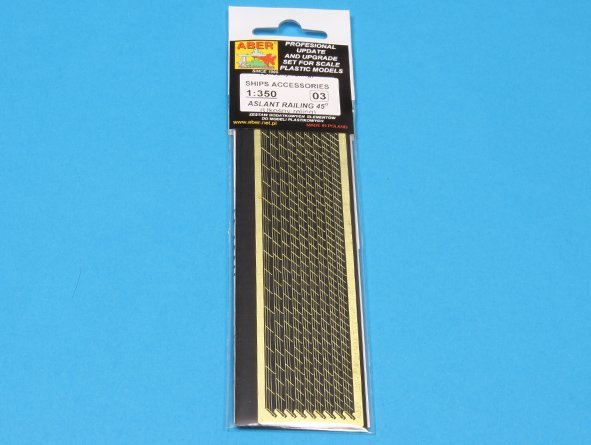 Aber 350-03 Ships aslant railing at 45 degree 1/350 – immagine 4