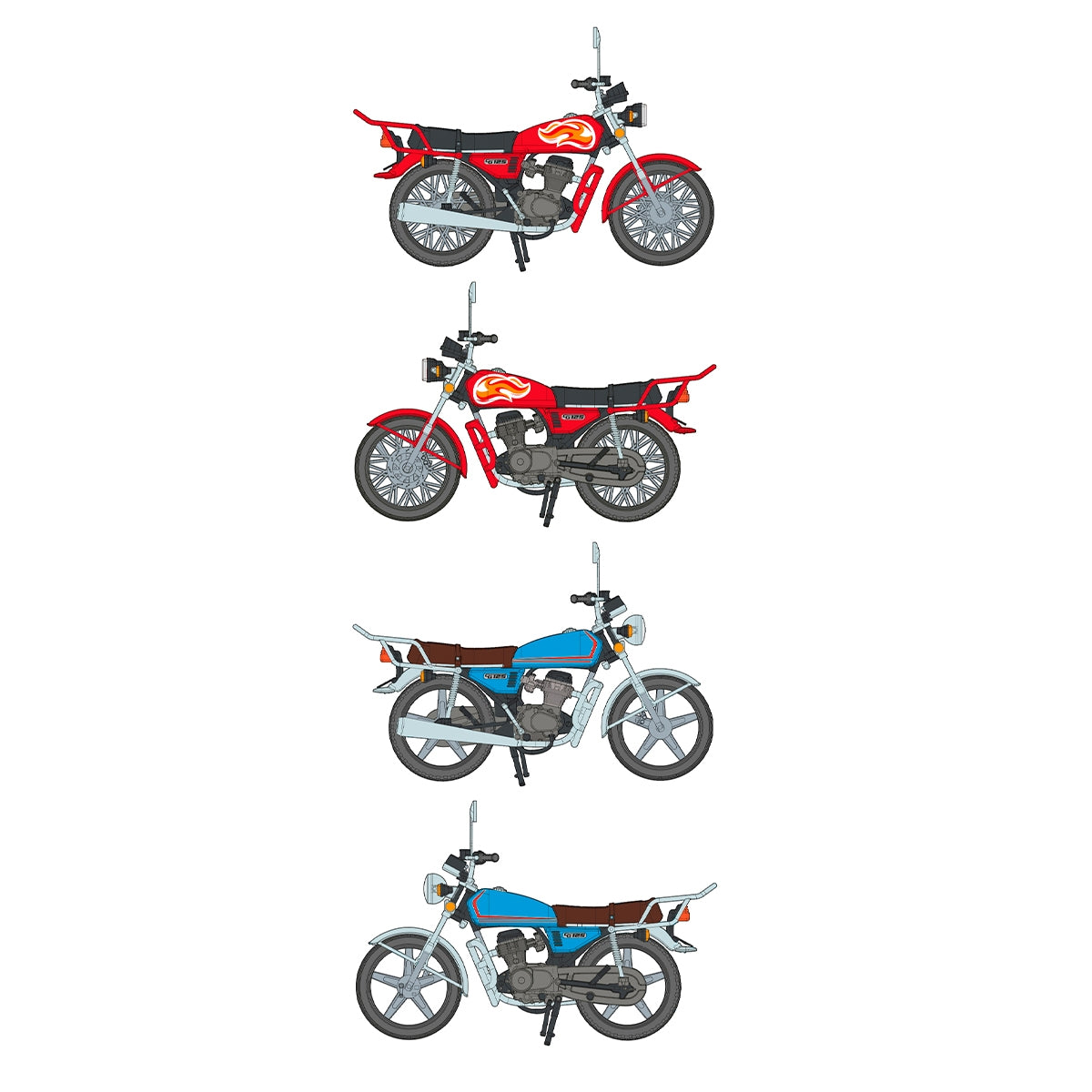 AK Interactive AK35027 CG125 JAPANESE MOTORCYCLE 1/35 – immagine 6