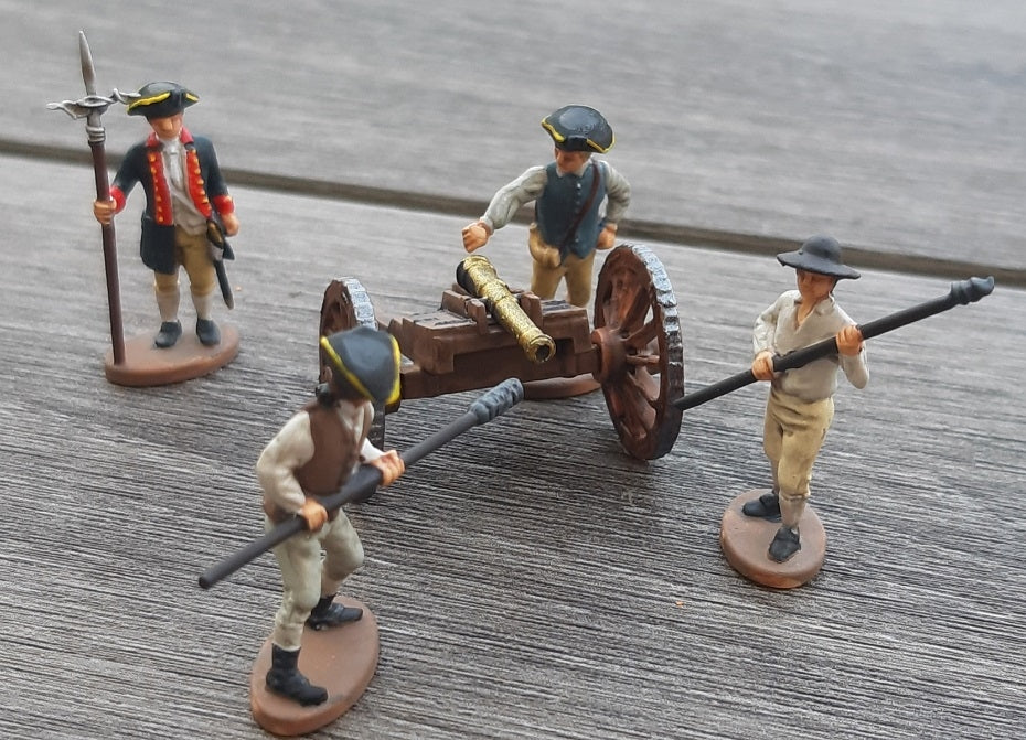 Hat 8344 American War of Independence - American Artillery (4 Cannons and Crew) 1/72