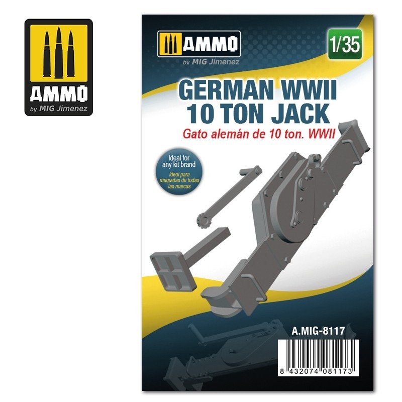 Munitions du Mig 8117, cric allemand de 10 tonnes de la Seconde Guerre mondiale, échelle 1/35 