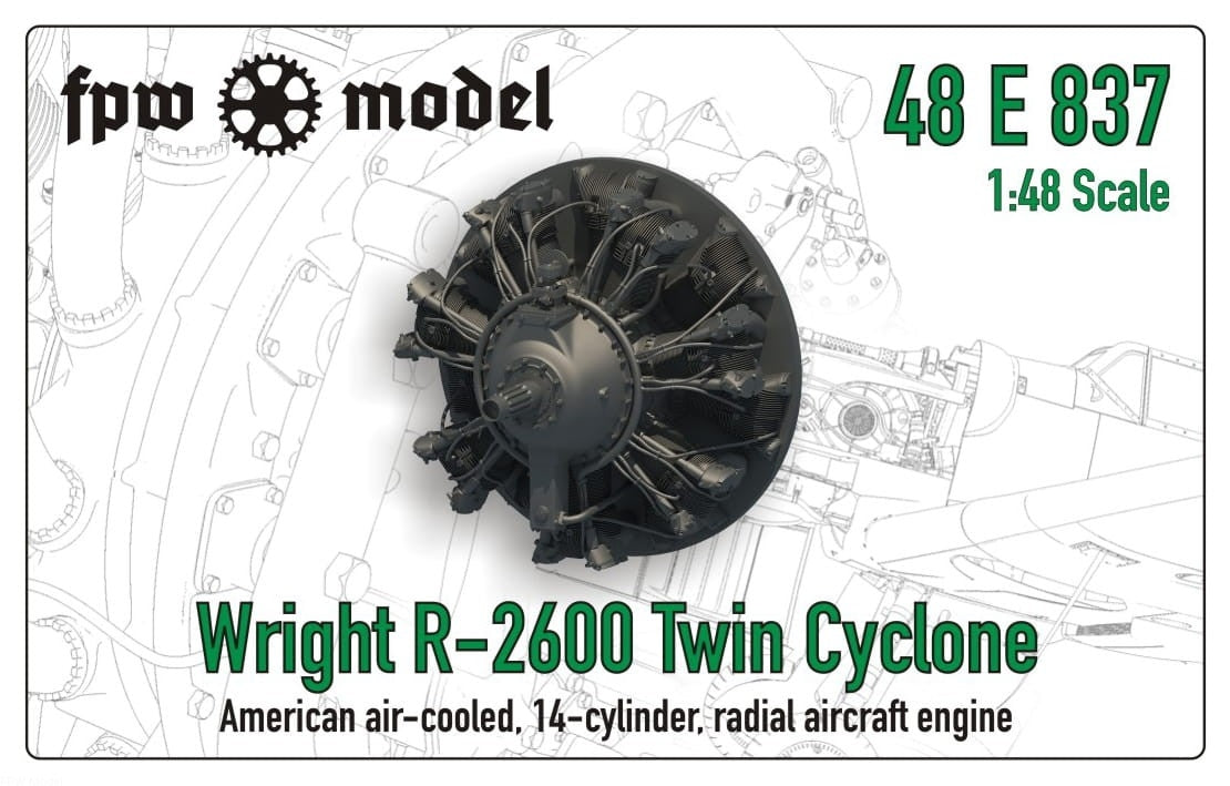 FPW Model 48E837 Wright R-2600 Twin Cyclone (fix) 1/48