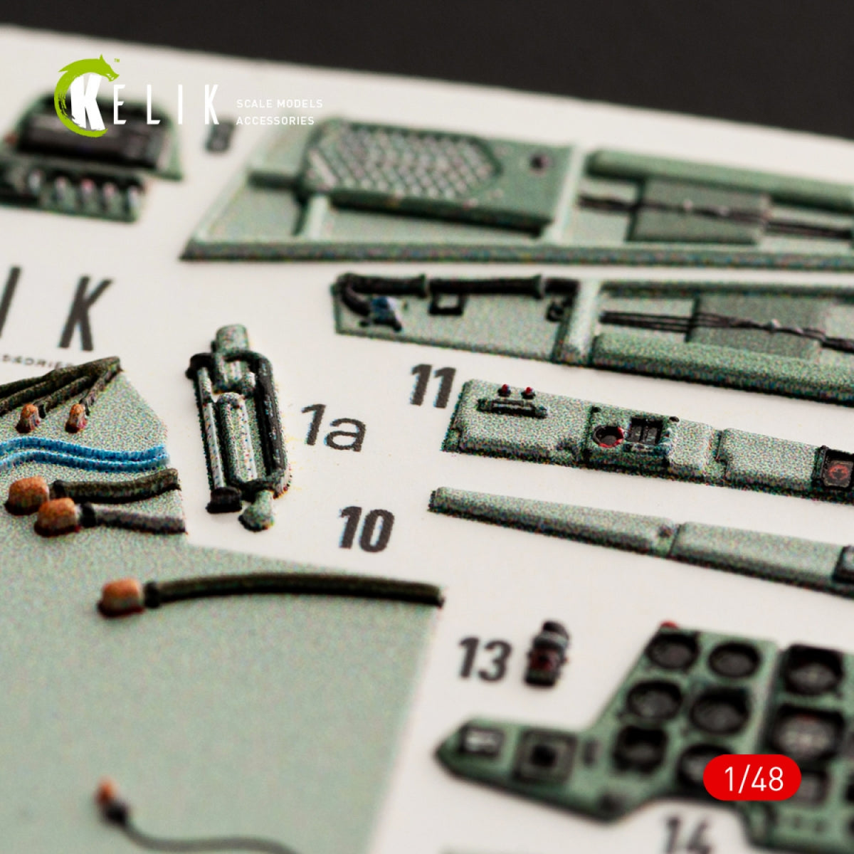 KELIK K48052 SU-27UB FLANKER INTERIOR 3D DECALS FOR GWH KIT 1/48 – zdjęcie 3