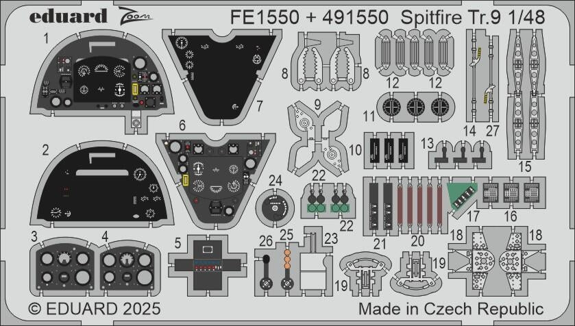 Eduard FE1550 Spitfire Tr.9 AIRFIX 1/48