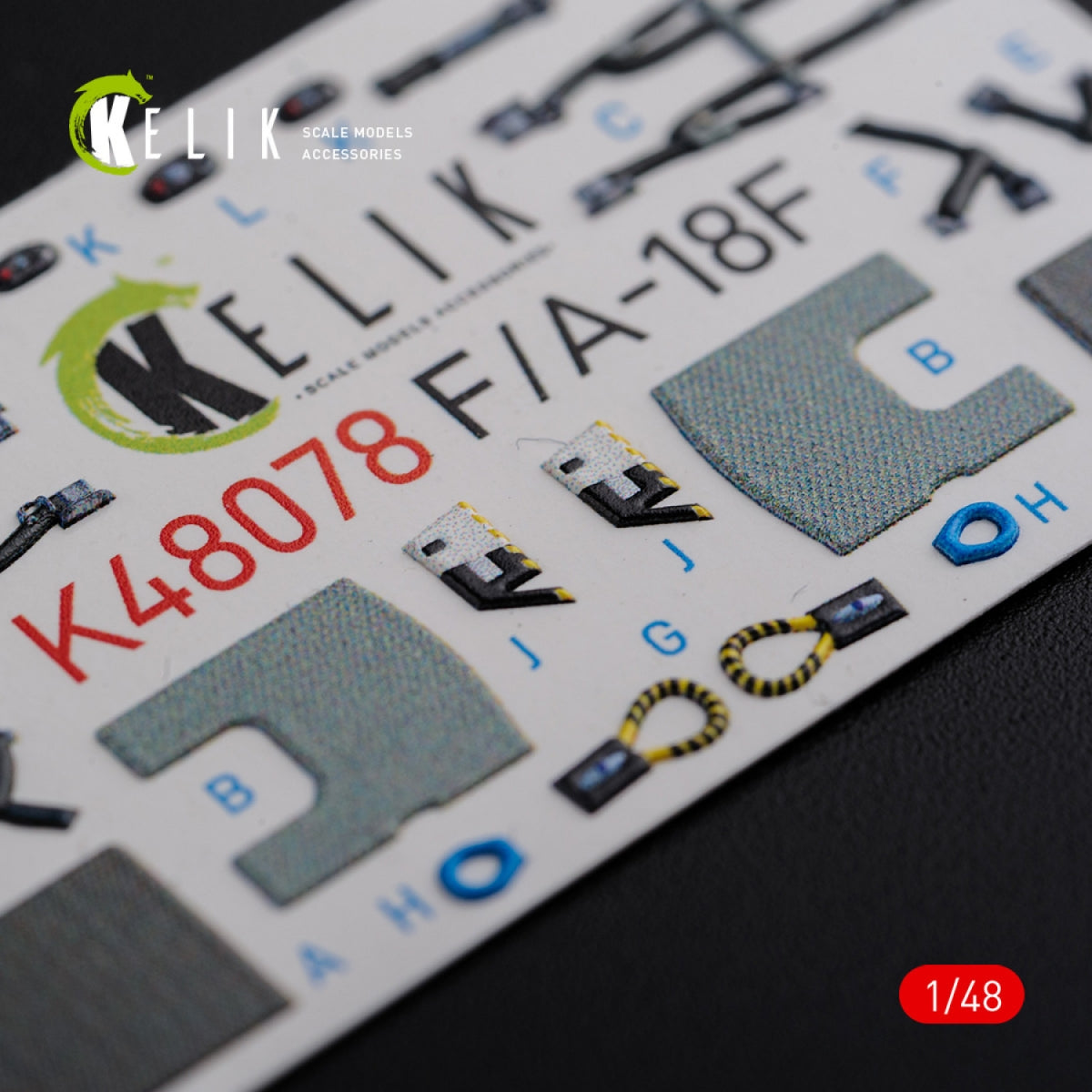 KELIK K48078 F/A-18F Super Hornet interior 3D decals for MENG kit 1/48 – imagen 11