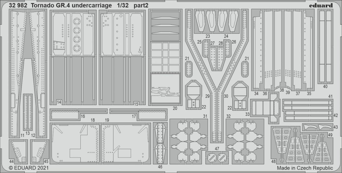 Train d&amp;#39;atterrissage Eduard 32982 Tornado GR.4 pour ITALERI 1/32 – image 2