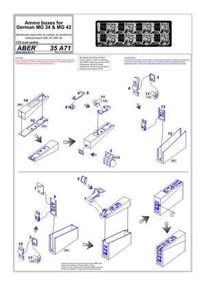 Aber 35A071 Ammunition boxes for German MG 34 and MG 42 (1/35) – image 4
