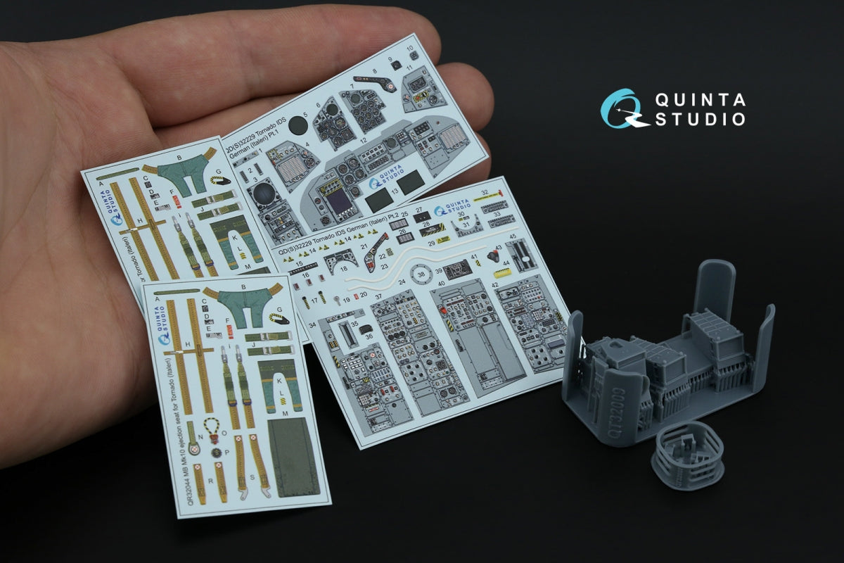 Quinta Studio QD+32229 Tornado IDS German 3D-Printed &amp;amp; coloured Interior on decal paper (Italeri) (with 3D-printed resin parts) 1/32 – Bild 2