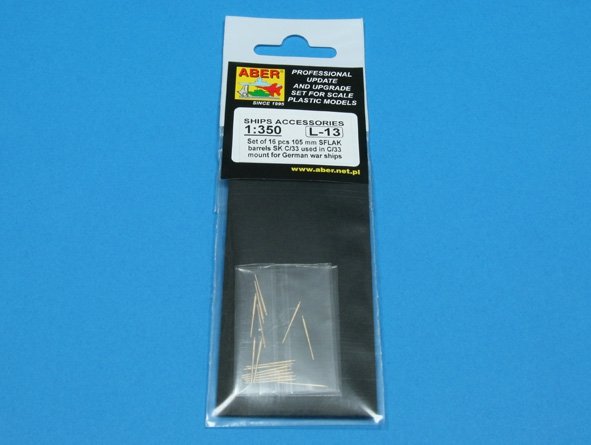 Aber 350L-13 Set of 16 pcs 105 mm SFLAK barrels SKC/33 used in C/31 mount for German war ships 1/350 – Bild 4