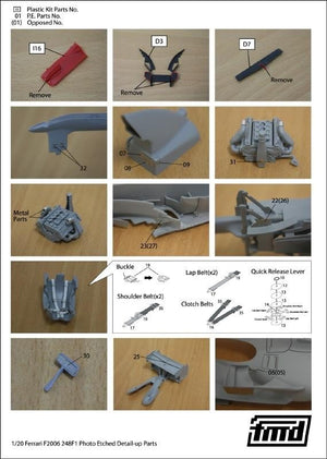KA Models FE-20008 FERRARI 248F1 DETAIL-UP SET Fujimi 1/20 – zdjęcie 4