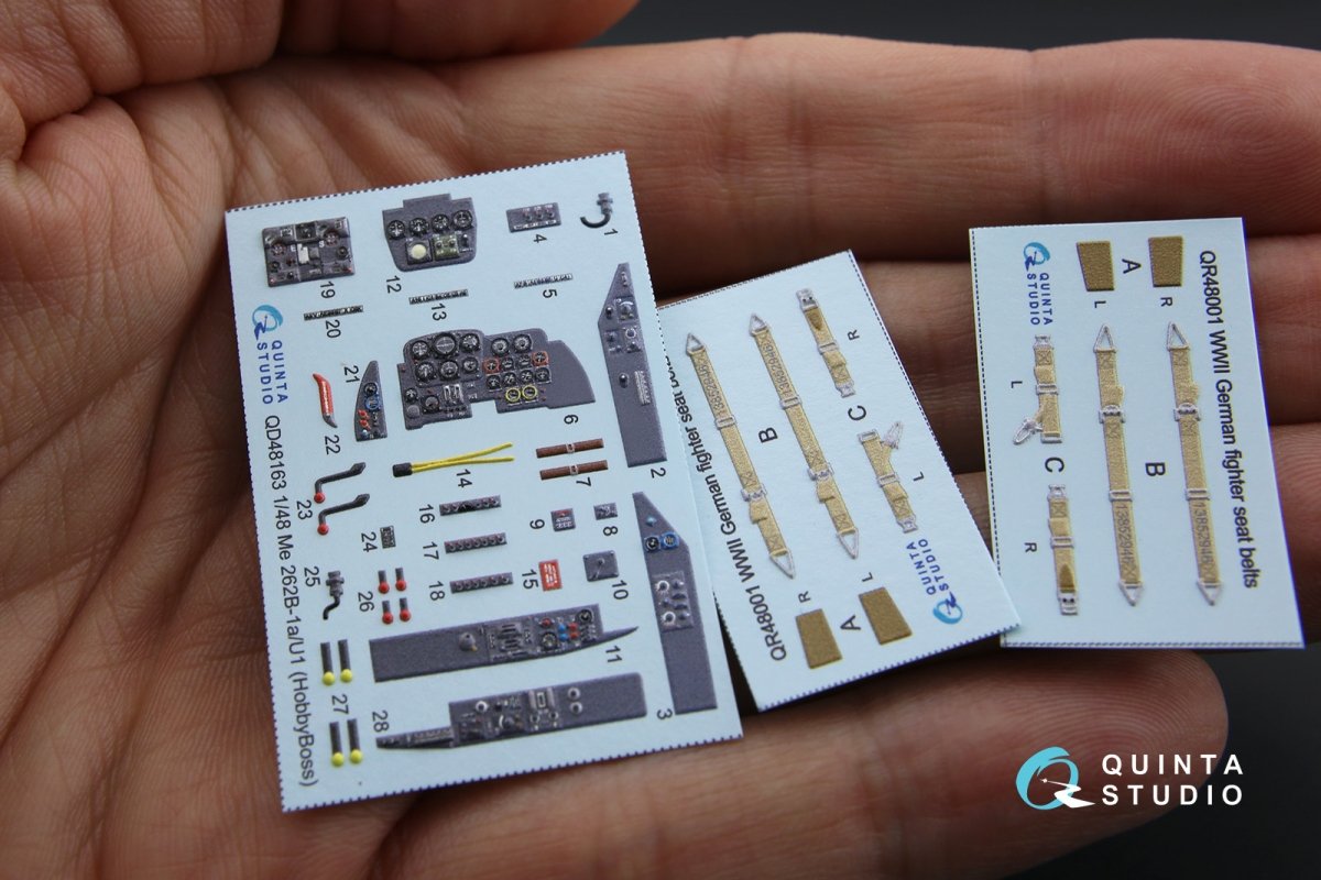 Quinta Studio QD48163 Me 262B-1a/U1 3D-Printed &amp;amp; coloured Interior on decal paper (for HobbyBoss kit) 1/48 – Bild 2