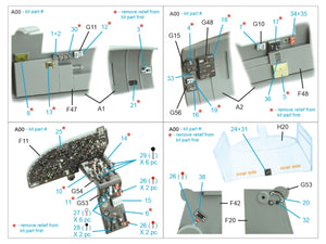 Quinta Studio QD48494 B-26B/C Marauder 3D-Printed coloured Interior on decal paper (ICM) 1/48 – Bild 3