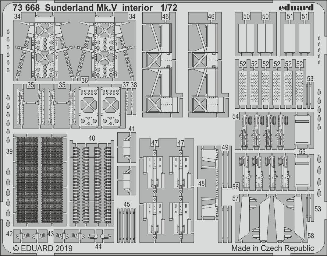 Eduard 73668 Sunderland Mk. V interior 1/72 SPECIAL HOBBY – immagine 2