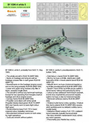 Omask 33011 Bf 109K-4 white 5 (masks for crosses, numbers and spiral) 1/32 – immagine 2