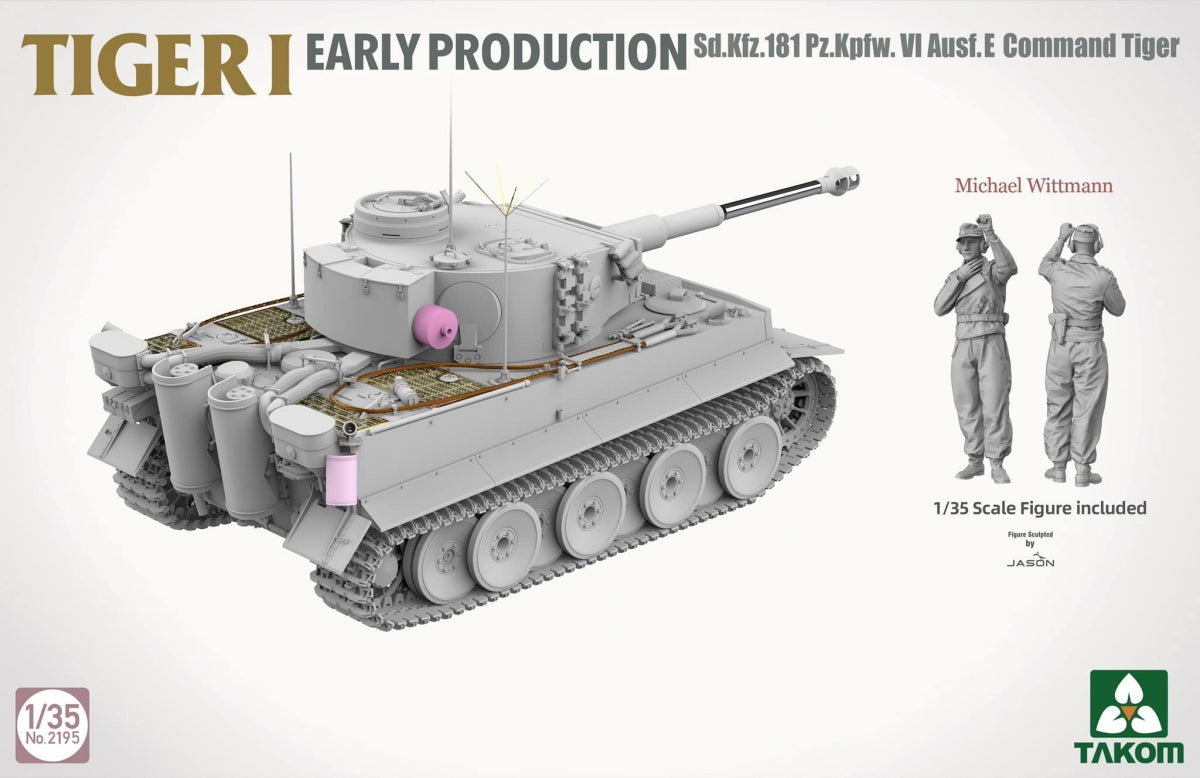 Takom 2195 TIGER I EARLY-PRODUCTION Sd.Kfz.181 Pz.Kpfw.VI Ausf.E Command Tiger 1/35 – zdjęcie 6