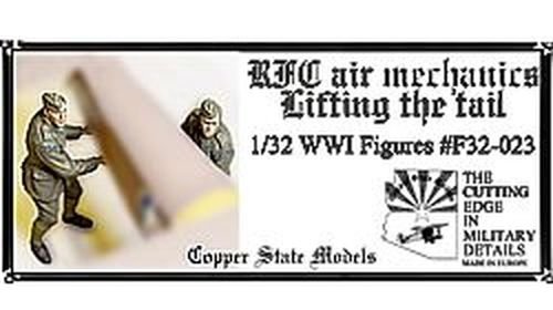 Copper State Models F32-023 RFC Air Mechanics lifting the tail 1/32