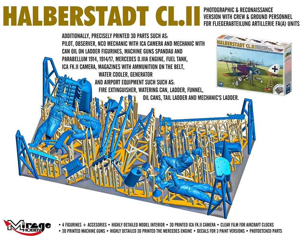 Mirage Hobby 480005 Halberstadt CL.II 1/48 – Bild 5