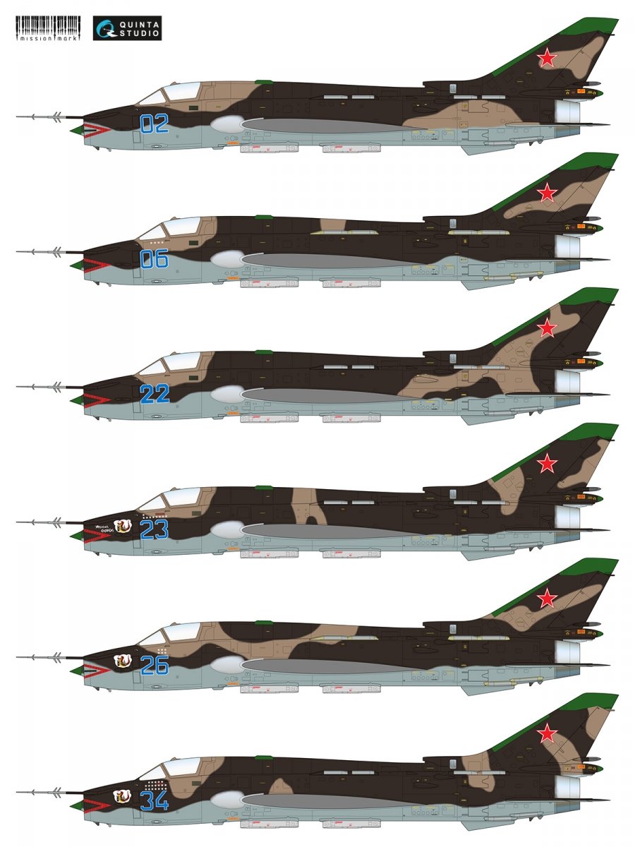 Quinta Studio MMD48005 Decal Su-17M4 (Afgan war series) 1/48 – immagine 3