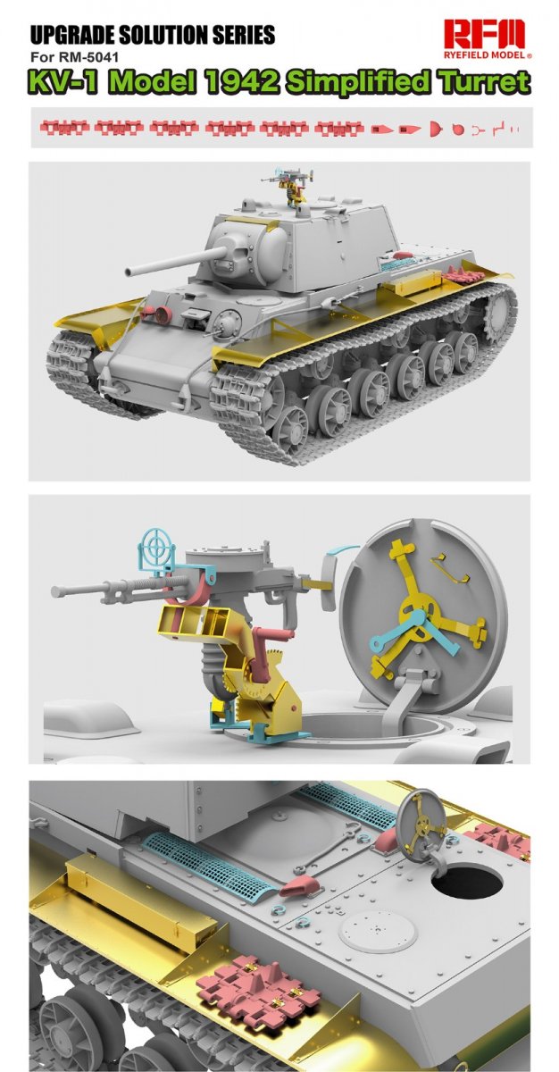 Rye Field Model 2036 KV-1 Model 1942 Simplified Turret - Upgrade Solution 1/35 – immagine 3