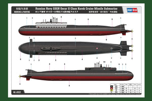 Hobby Boss 83521 Russian Navy SSGN Oscar II Class Kursk Cruise Missile Submarine 1/350 – immagine 2