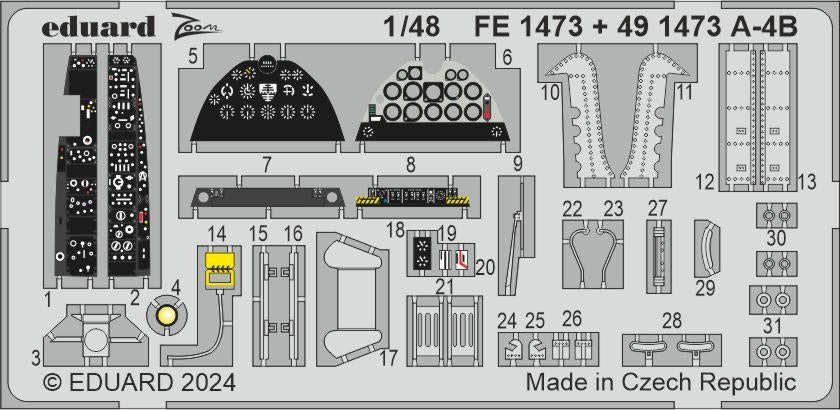 Eduard BIG49431 A-4B HOBBY 2000, HASEGAWA 1/48 – immagine 5