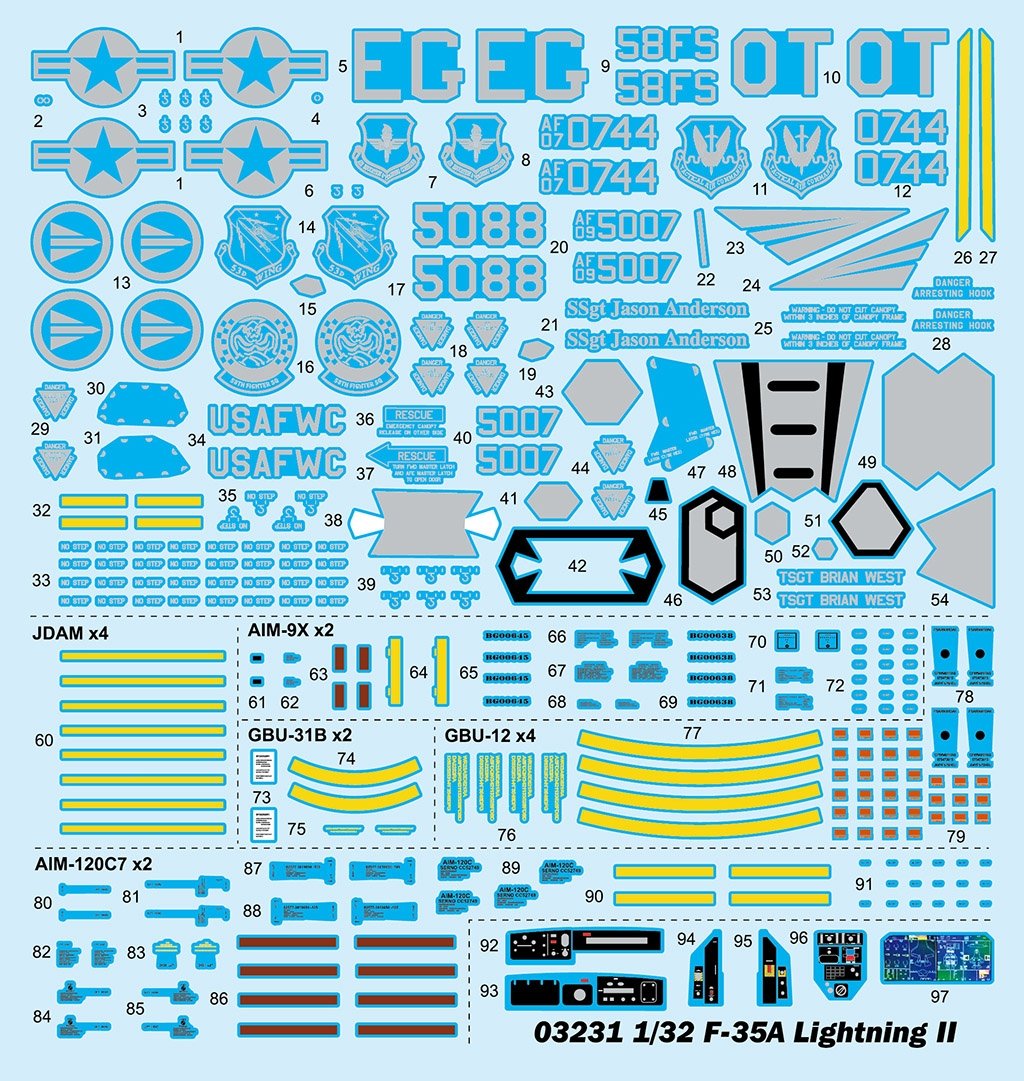 Trumpeter 03231 F-35A Lightning II 1/32 – image 3