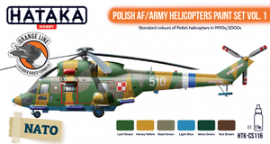 Hataka HTK-CS116 Polish AF / Army Helicopters paint set vol. 1 6x17ml – zdjęcie 2