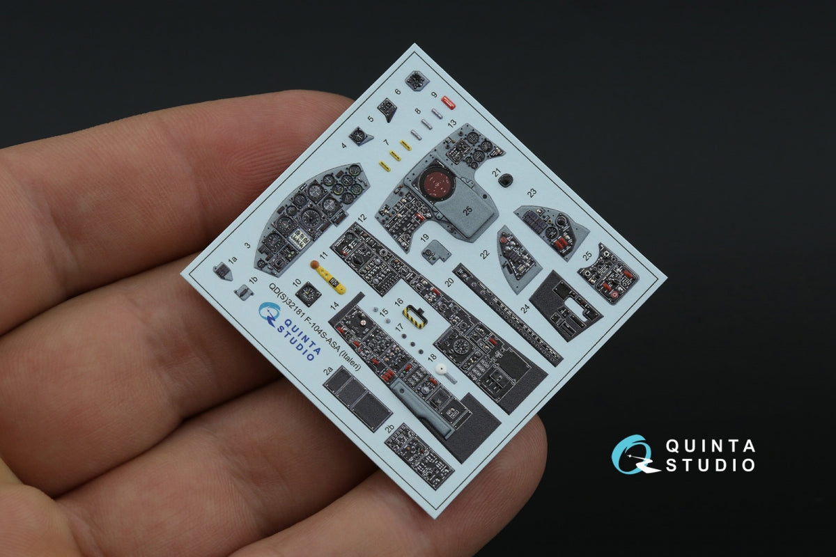 Quinta Studio QD32181 F-104S-ASA 3D-Printed coloured Interior on decal paper (Italeri) 1/32 – zdjęcie 4