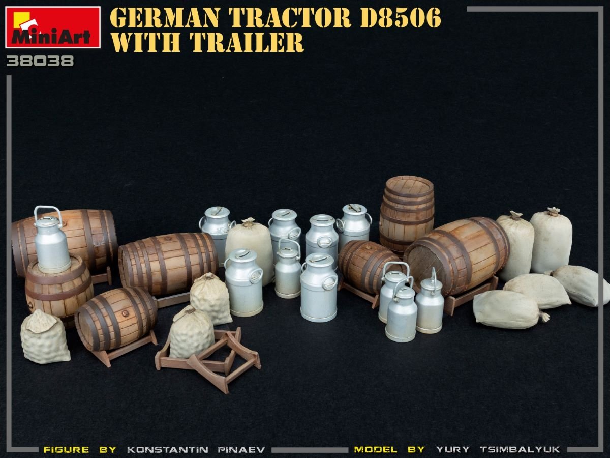 MiniArt 38038 German Tractor D8506 with trailer 1/35 – immagine 14