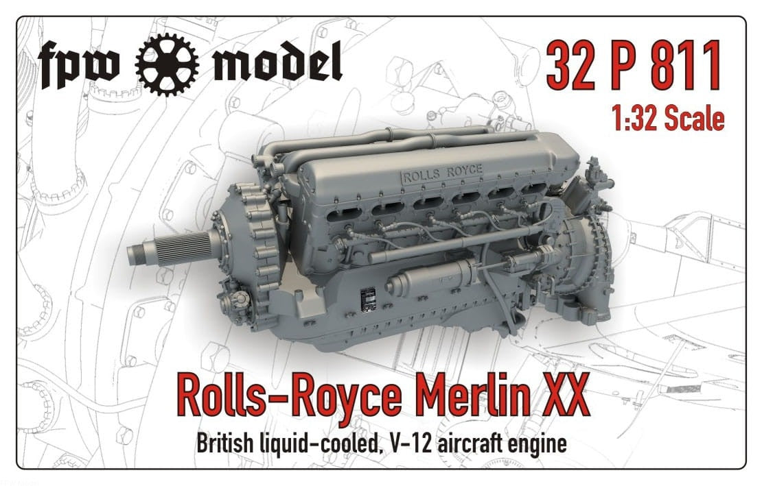 FPW Model 32P811 Rolls-Royce Merlin XX 1/32