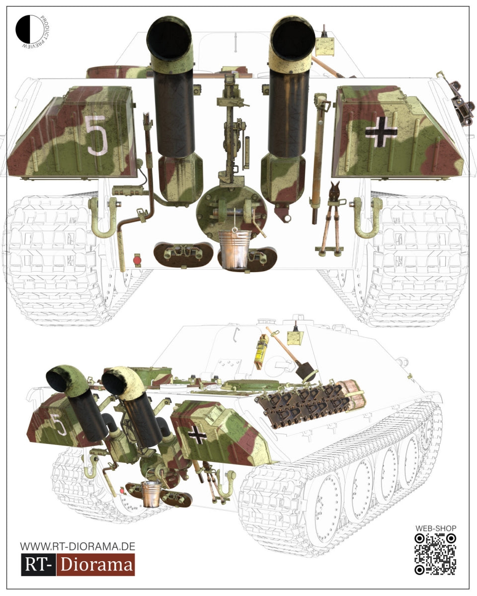 Faustus Models FM35010 Jagdpanther G2 [MNH-Late] Detail Set for Das Werk 1/35