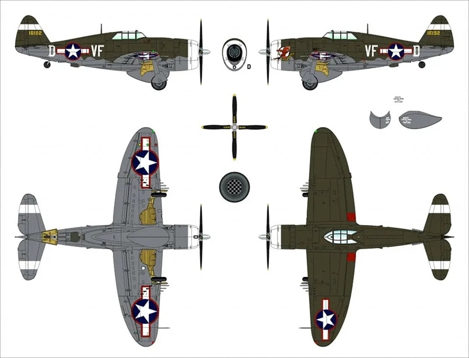 Dora Wings 48054 Republic P-47C Thunderbolt with Ferry Tank 1/48 – imagen 6