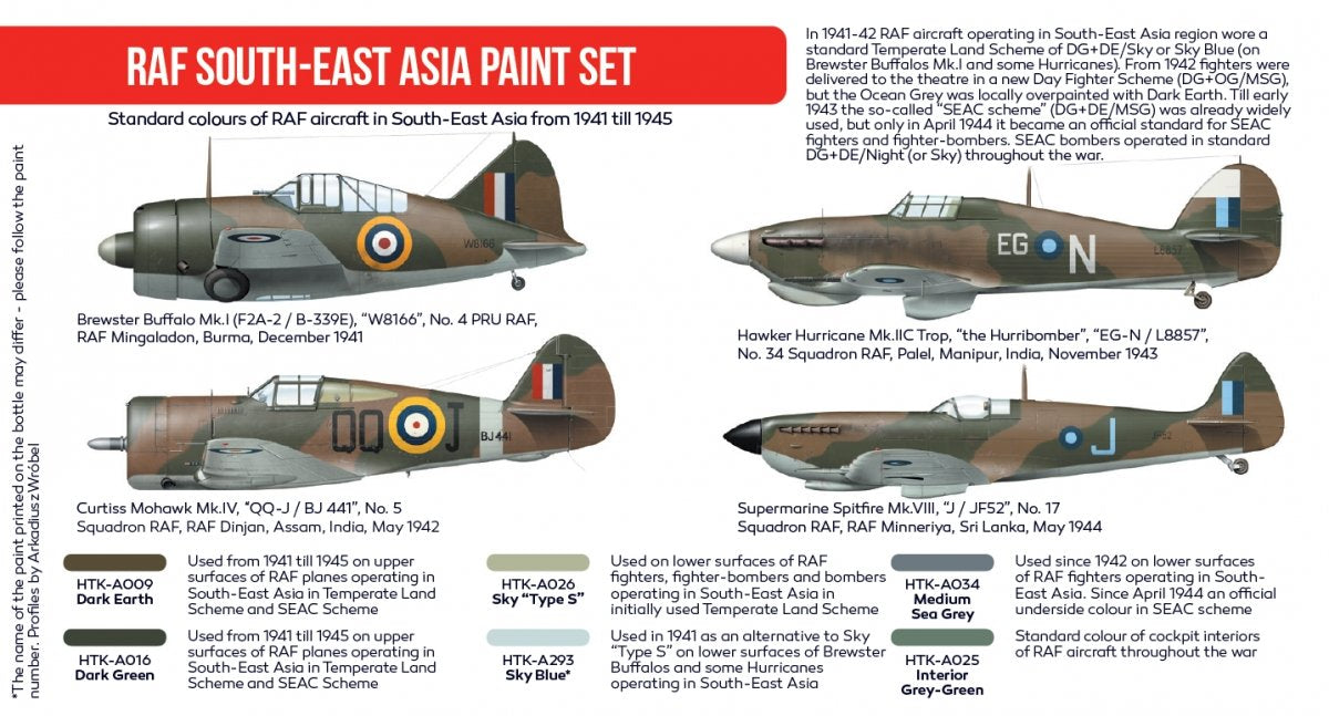 Hataka AS115 RAF South-East Asia paint set 6x17 ml – Bild 3