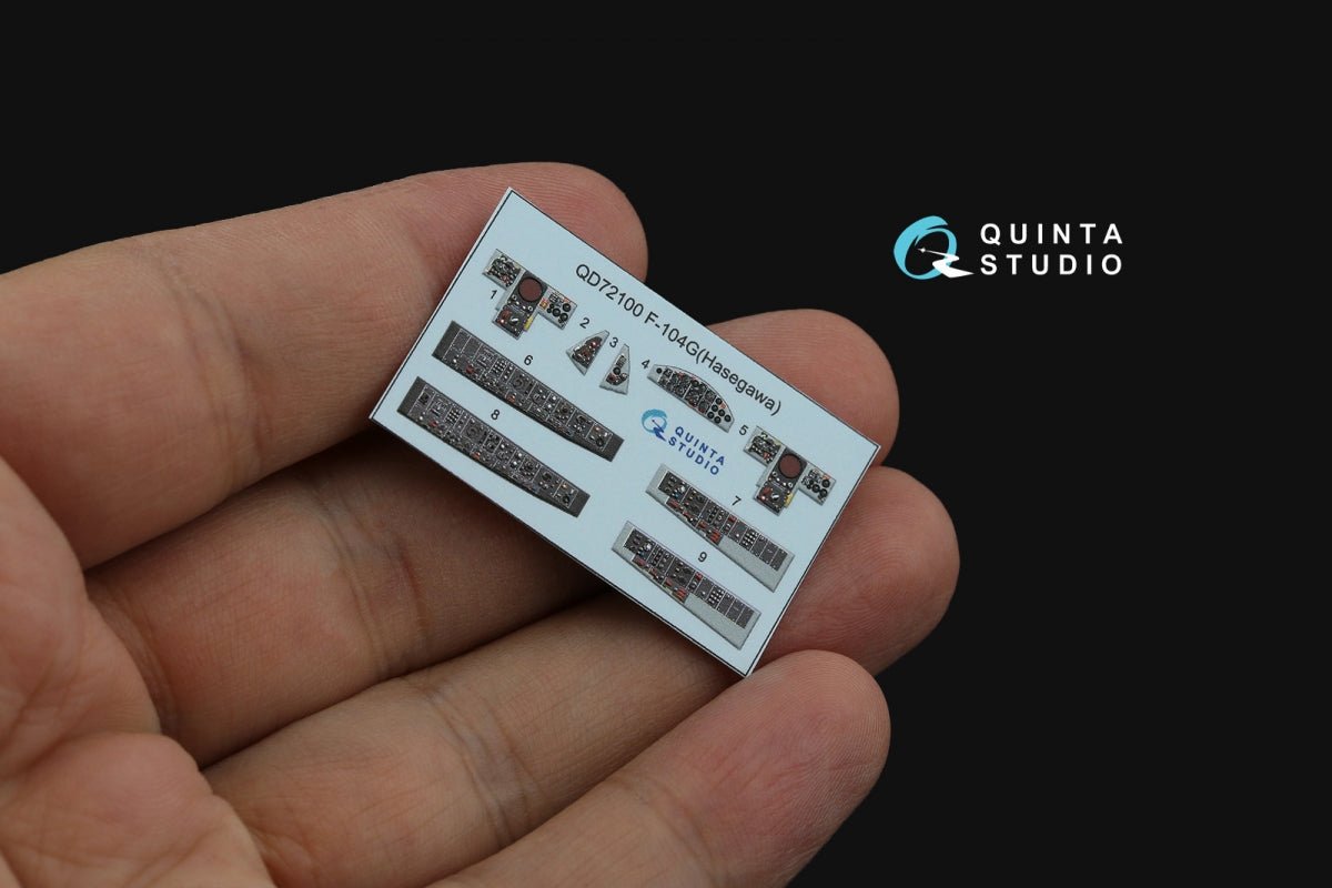 Quinta Studio QD72100 F-104G 3D-Printed &amp;amp; coloured Interior on decal paper (Hasegawa) 1/72 – immagine 5