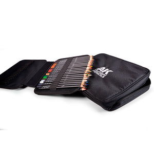 AK Interactive AK110050 WEATHERING PENCILS FULL RANGE CLOTH CASE WITH A ZIPPER