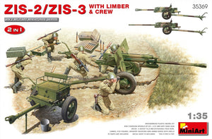 MiniArt 35369 ZiS-2/ZiS-3 with Limber &amp;amp; Crew 1/35
