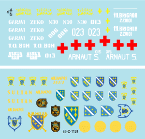 Star Decals 35-C1124 ARBiH (Muslim). T-34/85, M18 Hellcat, T-55/Hellcat, M-84, M-60PB, M53/59 Praga, PT-76B, M47 Patton 1/35 – immagine 3