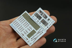 Intérieur imprimé en 3D et coloré sur papier décalcomanie Quinta Studio QD48286 UH-1C (HobbyBoss) 1/48 – image 4