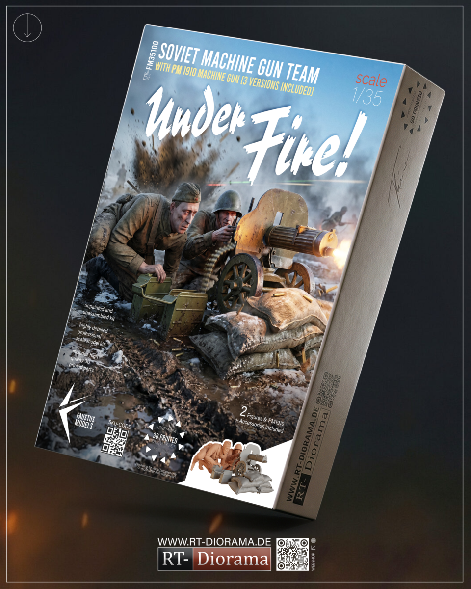 Faustus Models FM35100 “Under Fire” Soviet Machine Gun Team 1/35