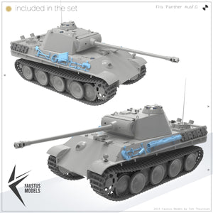 Faustus Models FM35021 Panther Tool Racks (Battle worn) 1/35
