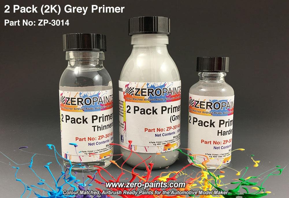 Zero Paints ZP-3014 2 Pack Gray Primer Set (2K)