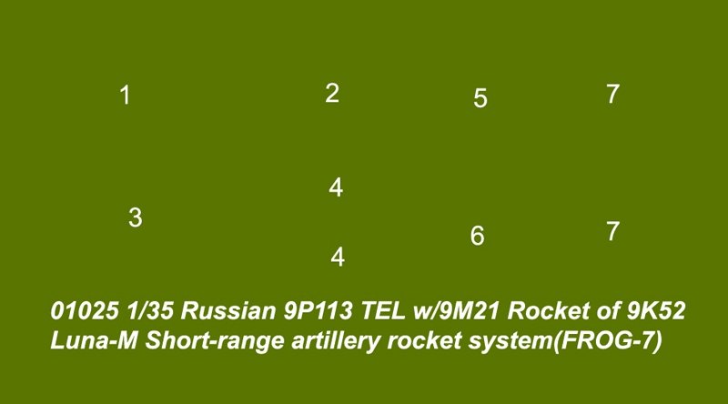Trumpeter 01025 Russian 9P113 TEL w/9M21 Rocket of 9K52 Luna-M Short-range artillery 1/35 – Bild 7