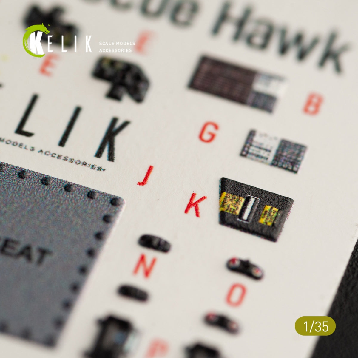 KELIK K35016 HH-60H RESCUE HAWK DÉCALCOMANIES 3D INTÉRIEURES POUR MAQUETTE KITTY HAWK 1/35 – image 6