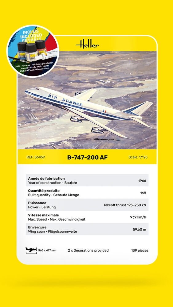 Heller 56459 Starter Kit - B-747-200 AF 1/125 – image 6