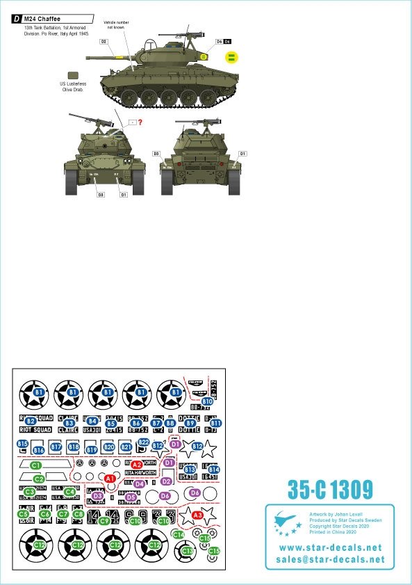 Star Decals 35-C1309 US Armored Mix #2 1/35 – image 2