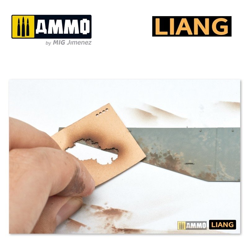Liang 0003 Splashes Mud Effects Airbrush Stencils – image 2