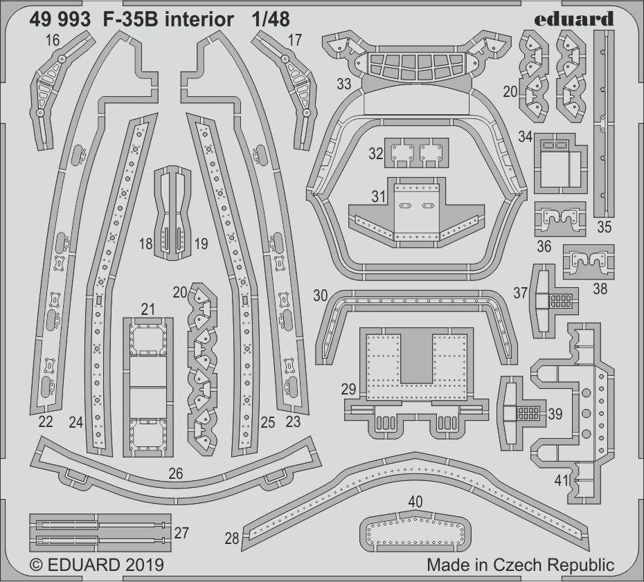 Eduard 49993 F-35B interior 1/48 KITTY HAWK – imagen 2