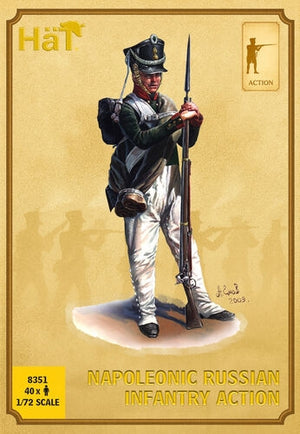 Hat 8351 Napoleonic Russian Infantry - Action (40 Figures) 1/72