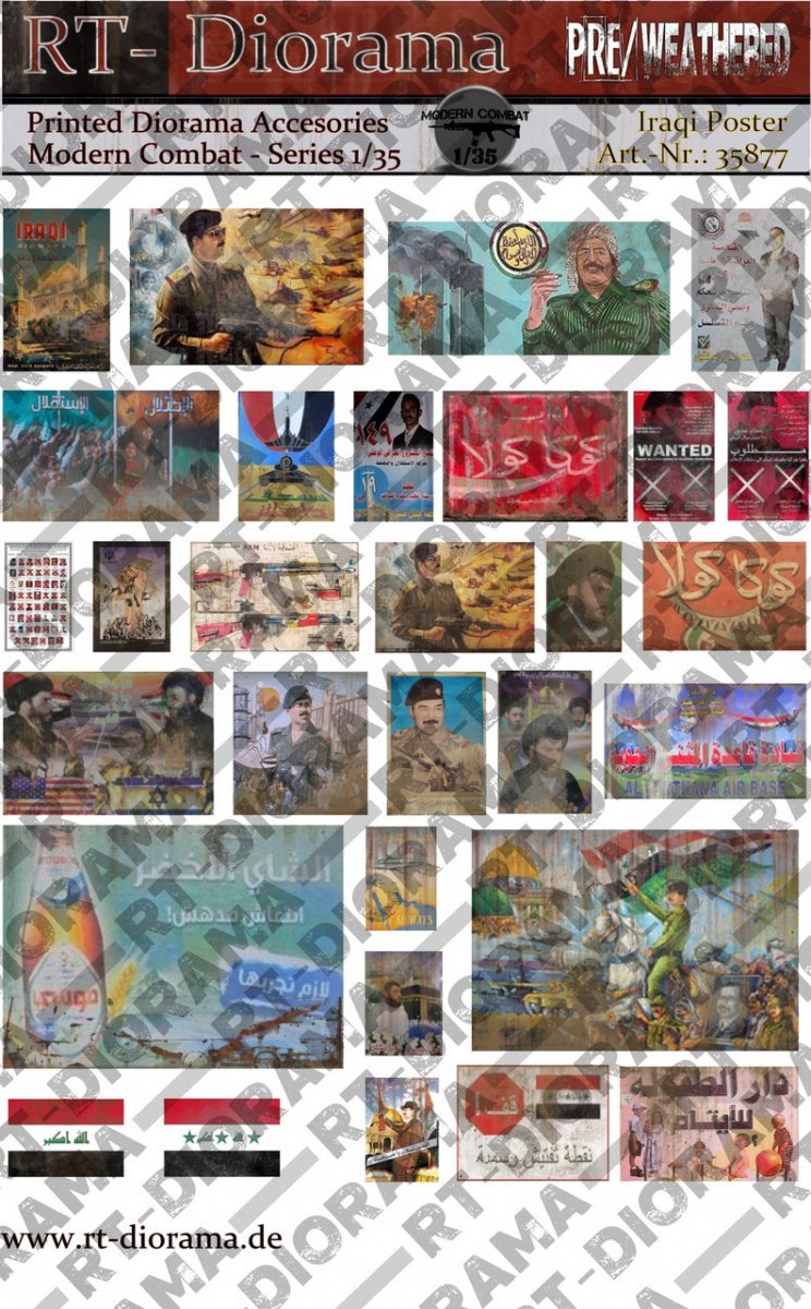 Accessoires imprimés RT-Diorama 35877 : Affiches irakiennes 1/35